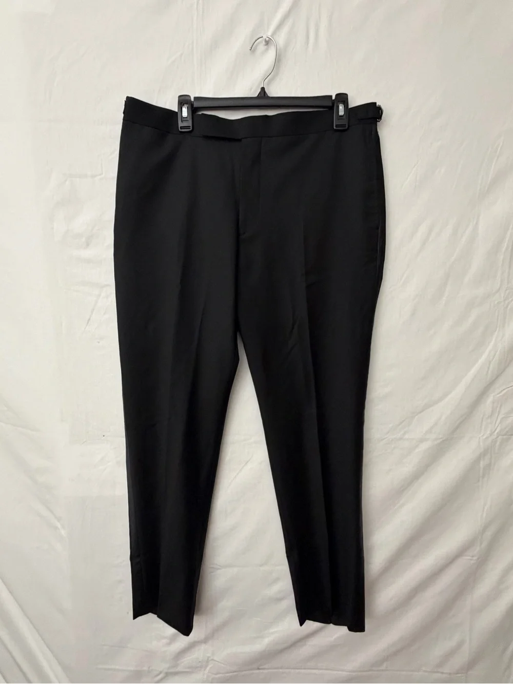 Men’s Suit Supply Black Wool Slim Dress Pants Size 26 Italian Fabric (A746)